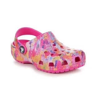 Toddler girl crocs floral pink size 8